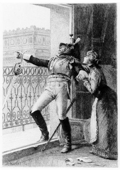 رسم توضيحي من "حصار برلين" ، قصة قصيرة من "Contes du Lundi" ، لألفونس داوديت بواسطة ألبرت بيير داوانت